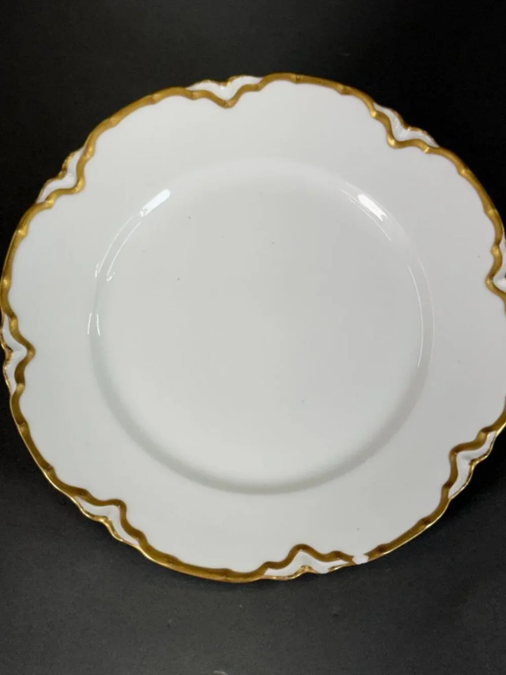 Antique Haviland Limoges France Porcelain Plate Gold Gilt Hand Painted 1908
